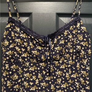 NWT-Women’s Blu Pepper Navy Floral Maxi Dress